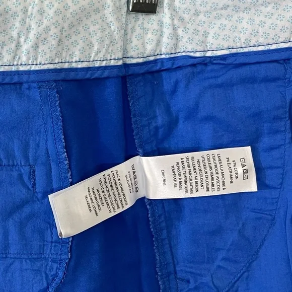 British Khaki Royal Blue Shorts Size 12 - Picture 10 of 12